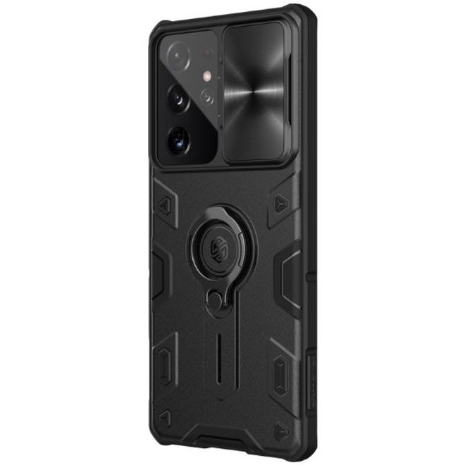 Nillkin - Samsung Galaxy S21 Ultra Hülle - Plastik Hardcase - CamShield Armor Series - schwarz