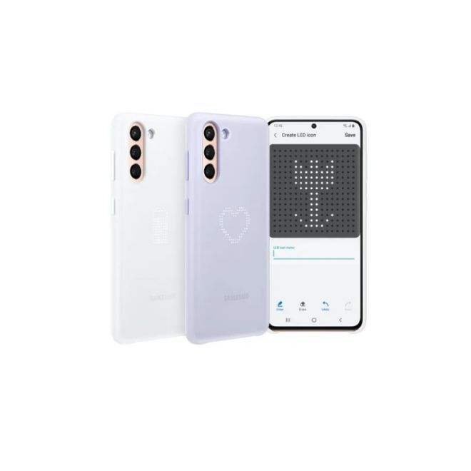 Samsung - Original Galaxy S21+ Hülle - Hardcover - Smart LED Cover - weiss