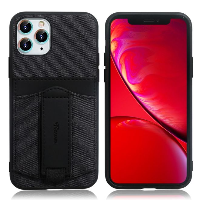 iPhone 12 mini Hülle - luxuriöses Stoff Softcase - Denim Series Softcase - schwarz