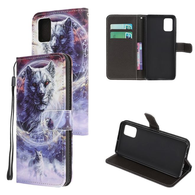 Samsung Galaxy A72 5G / 4G Handy Hülle - Leder Bookcover Image Series - Wolf