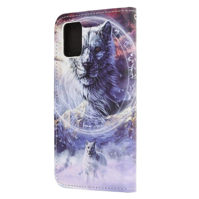 Samsung Galaxy A72 5G / 4G Handy Hülle - Leder Bookcover Image Series - Wolf
