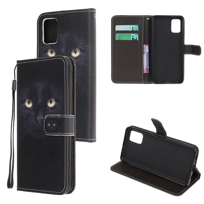 Samsung Galaxy A72 5G / 4G Handy Hülle - Leder Bookcover Image Series - Katzengesicht