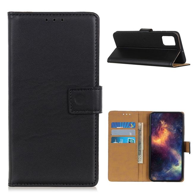 Samsung Galaxy A72 5G / 4G Handy Hülle - Classic II Leder Bookcover Series - schwarz