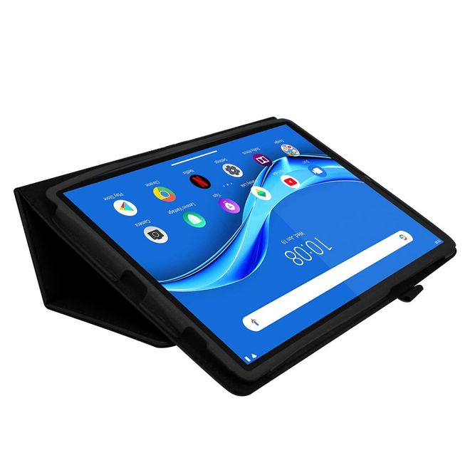 Lenovo Tab M10 FHD Plus (2nd Gen) Tablet Case - Leather Case - Lychee Look - Black