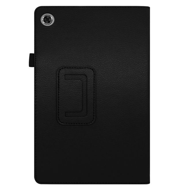 Lenovo Tab M10 FHD Plus (2nd Gen) Tablet Case - Leather Case - Lychee Look - Black