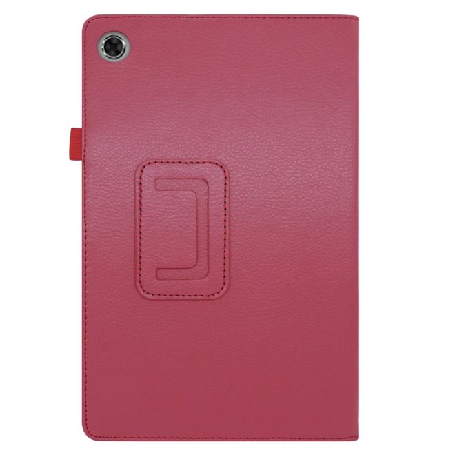 Étui pour tablette Lenovo Tab M10 FHD Plus (2e génération) - Étui en cuir - Motif litchi - Rose