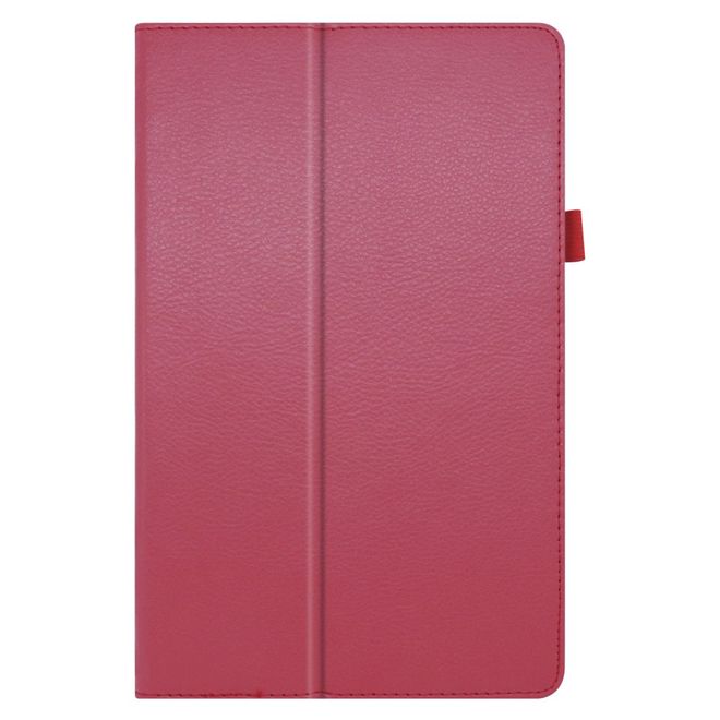Étui pour tablette Lenovo Tab M10 FHD Plus (2e génération) - Étui en cuir - Motif litchi - Rose