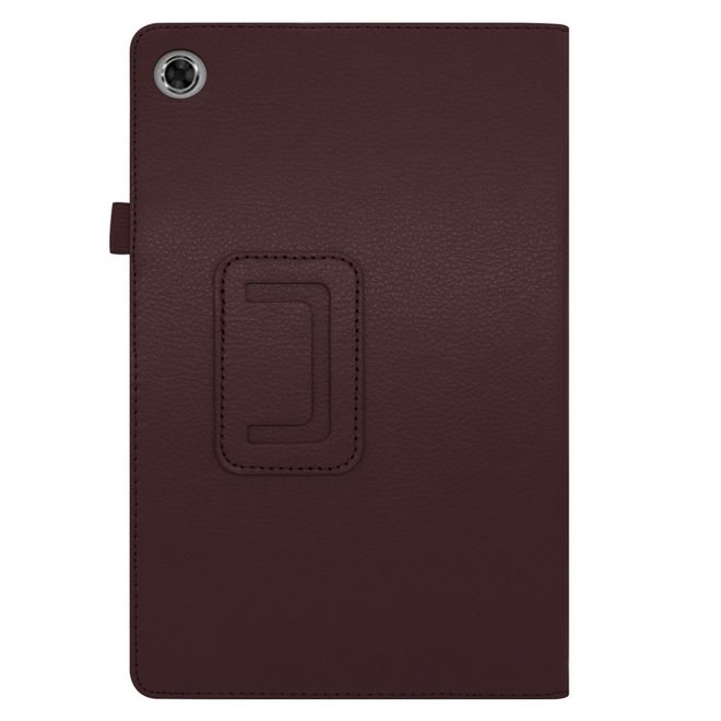Lenovo Tab M10 FHD Plus (2nd Gen) Tablethülle - Case aus Leder - im Litchi Look - kaffeefarben