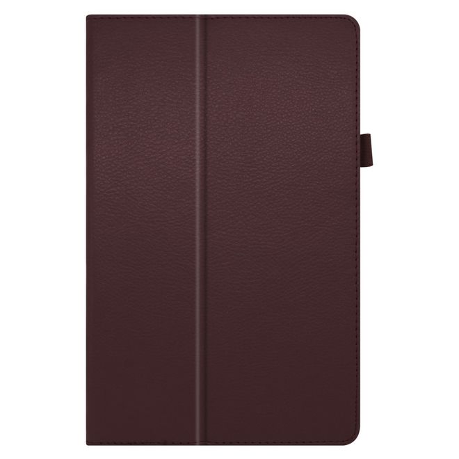 Lenovo Tab M10 FHD Plus (2nd Gen) Tablethülle - Case aus Leder - im Litchi Look - kaffeefarben