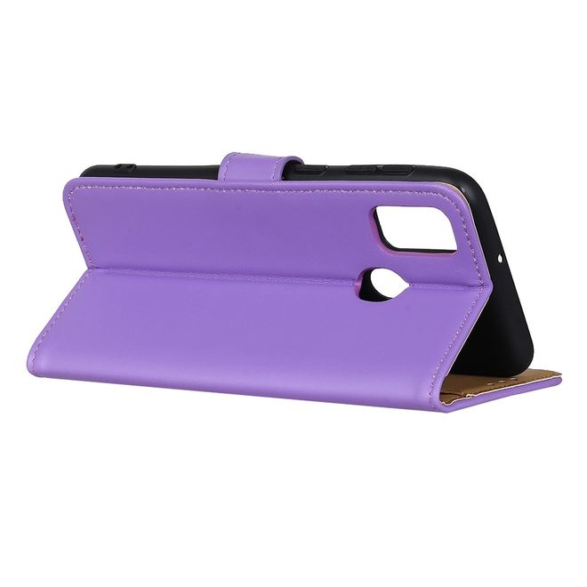 Oppo A53 (2020) Handy Hülle - Classic II Leder Bookcover Series - purpur