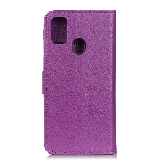 Realme 7i Handy Hülle - Litchi Leder Bookcover Series - purpur