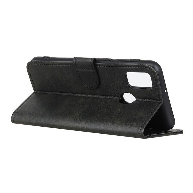 Realme 7i Handy Hülle - Classic IV Leder Bookcover Series - schwarz