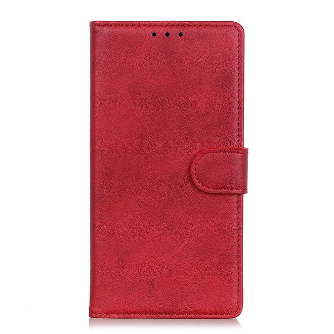 Realme 7i Handy Hülle - Classic IV Leder Bookcover Series - rot