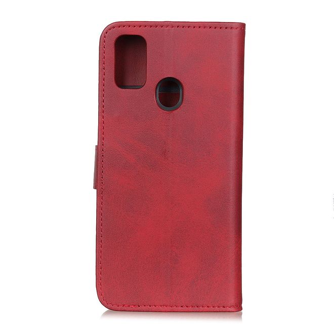 Realme 7i Handy Hülle - Classic IV Leder Bookcover Series - rot