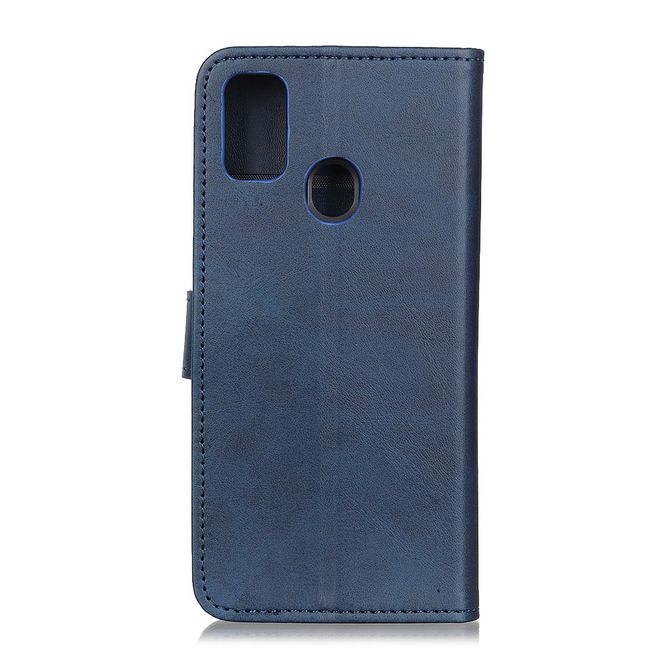 Realme 7i Handy Hülle - Classic IV Leder Bookcover Series - blau