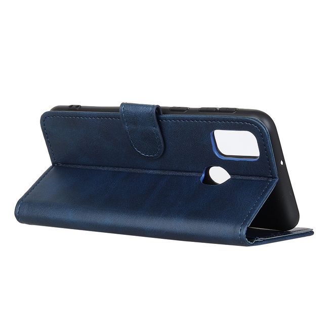 Realme 7i Handy Hülle - Classic IV Leder Bookcover Series - blau