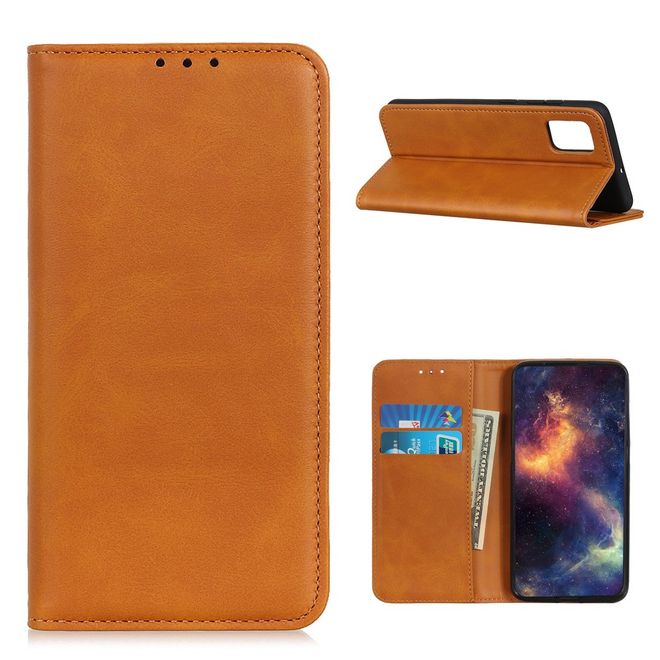 OnePlus 9 Handy Hülle - Classic V Leder Bookcover Series - braun