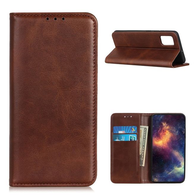OnePlus 9 Handy Hülle - Classic V Leder Bookcover Series - kaffeefarben