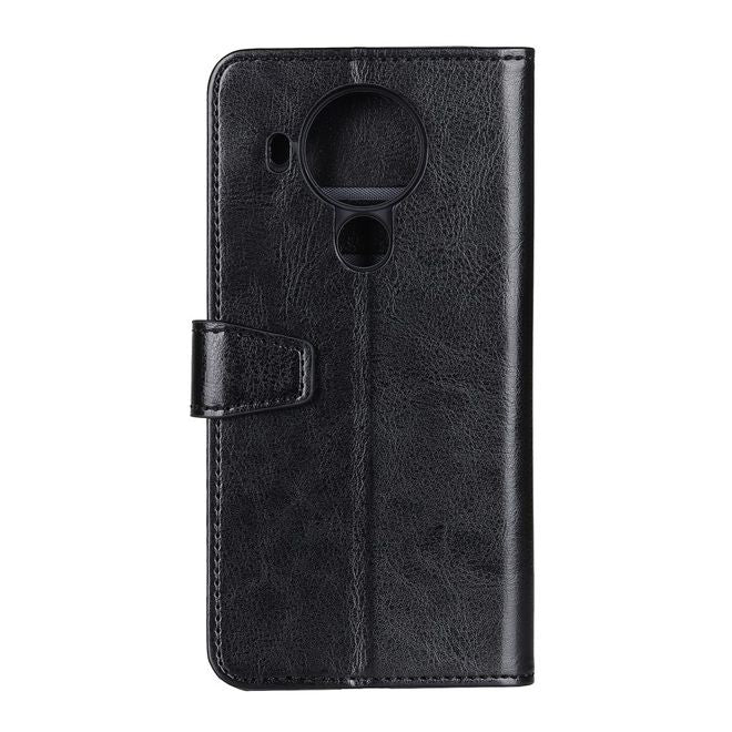 Nokia 5.4 Handyhülle - Crazy Horse Leder Bookcover Series - schwarz