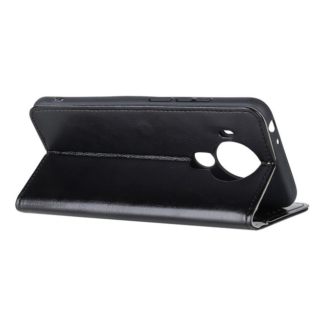 Nokia 5.4 Handyhülle - Crazy Horse Leder Bookcover Series - schwarz