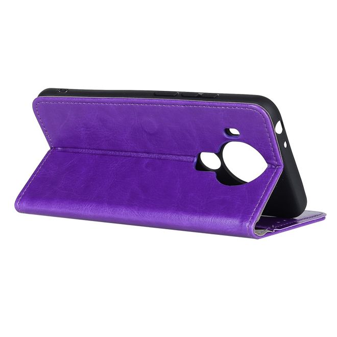 Nokia 5.4 Handyhülle - Crazy Horse Leder Bookcover Series - purpur