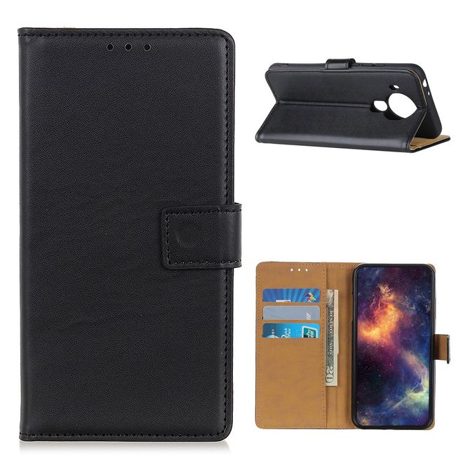 Nokia 5.4 Handy Hülle - Classic II Leder Bookcover Series - schwarz