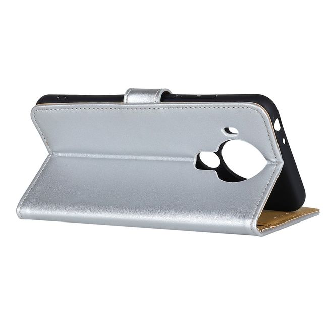 Nokia 5.4 Handy Hülle - Classic II Leder Bookcover Series - silber