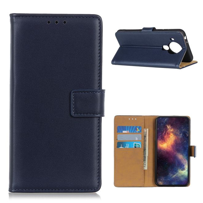 Nokia 5.4 Handy Hülle - Classic II Leder Bookcover Series - dunkelblau