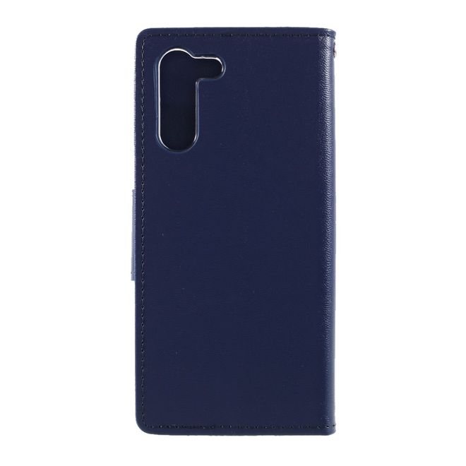 Goospery - Samsung Galaxy S21+ Hülle - Leder Bookcover - Bravo Diary Series - navy
