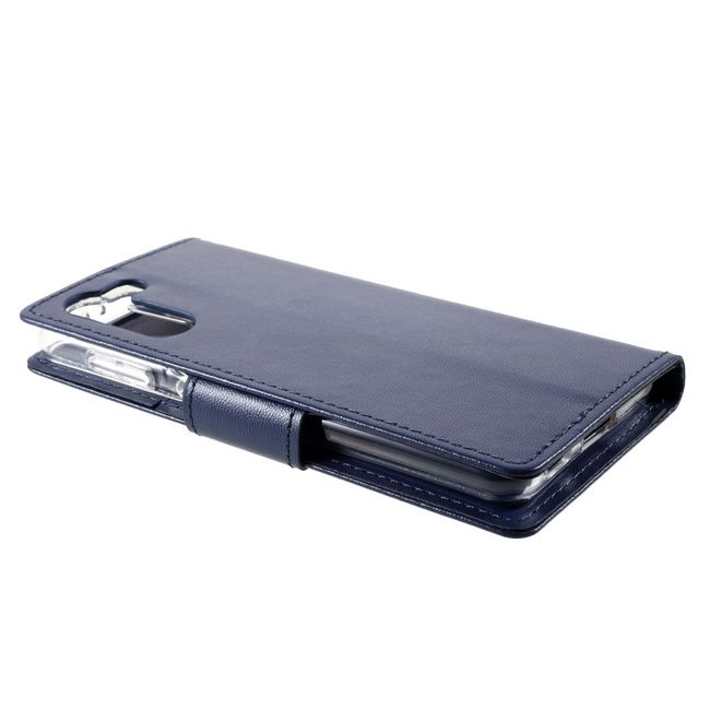 Goospery - Samsung Galaxy S21+ Hülle - Leder Bookcover - Bravo Diary Series - navy