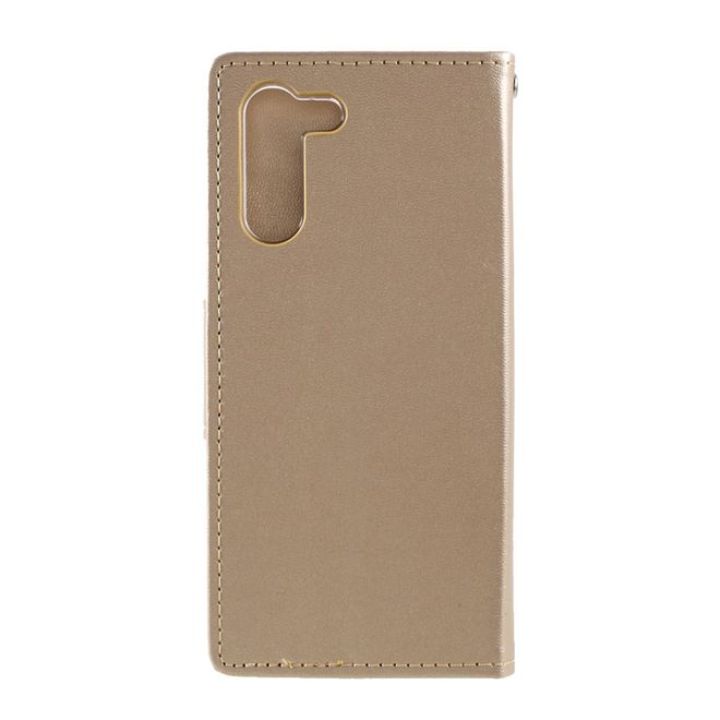 Goospery - Samsung Galaxy S21+ Hülle - Leder Bookcover - Bravo Diary Series - gold
