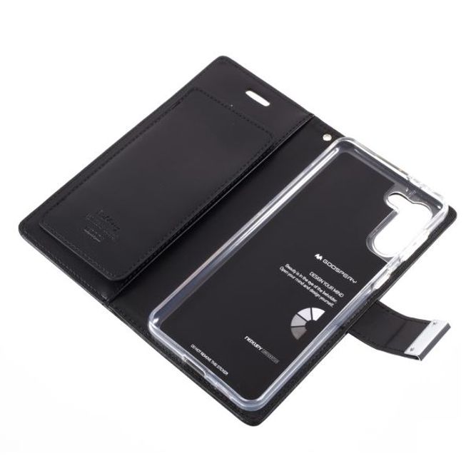 Goospery - Samsung Galaxy S21+ Hülle - Leder Bookcover - Rich Diary Series - schwarz