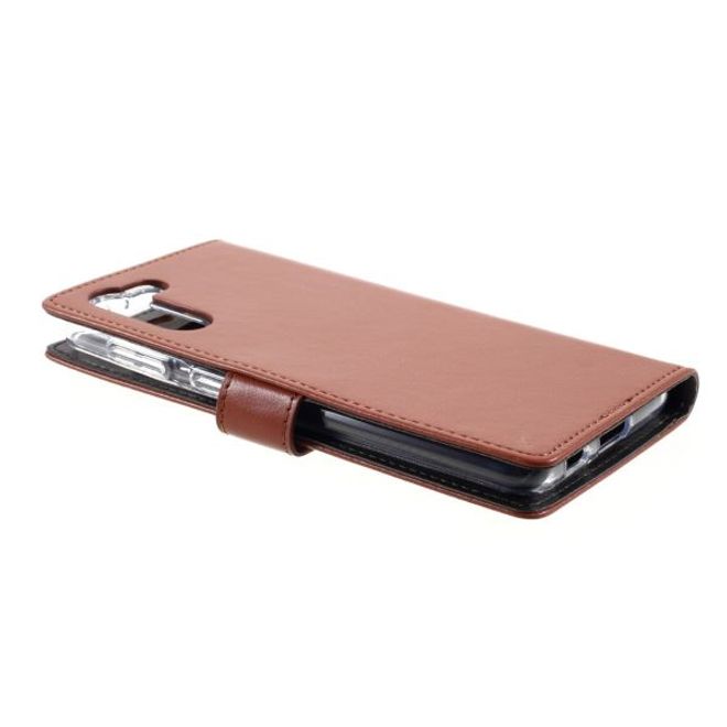 Goospery - Samsung Galaxy S21+ Hülle - Leder Bookcover - Rich Diary Series - braun/schwarz