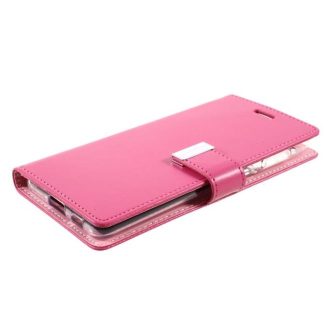 Goospery - Samsung Galaxy S21+ Hülle - Leder Bookcover - Rich Diary Series - pink/rosa