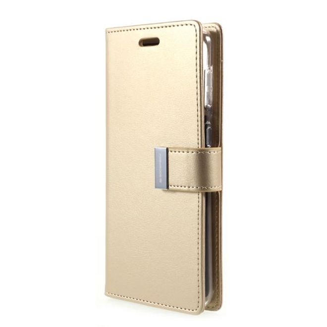 Goospery - Samsung Galaxy S21+ Hülle - Leder Bookcover - Rich Diary Series - gold