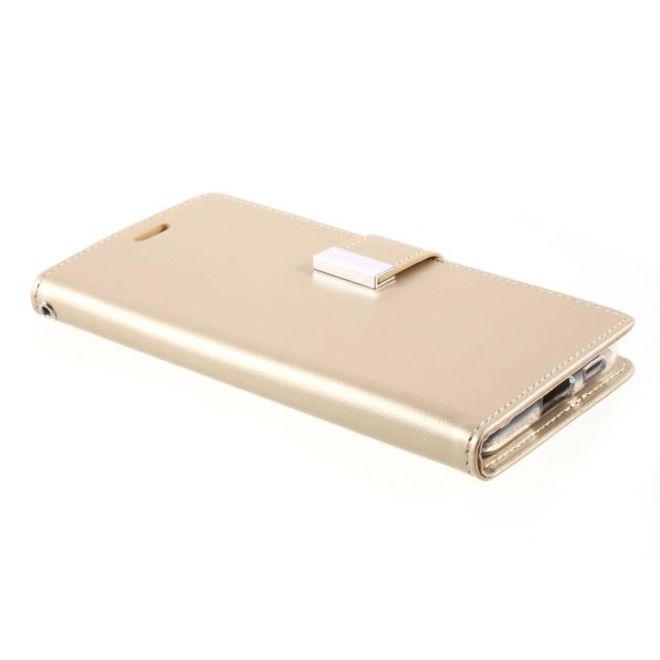Goospery - Samsung Galaxy S21+ Hülle - Leder Bookcover - Rich Diary Series - gold