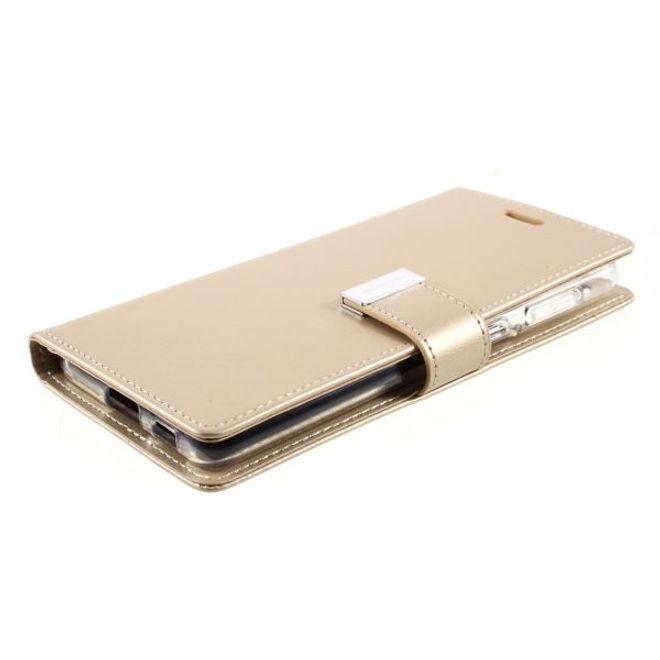 Goospery - Samsung Galaxy S21+ Hülle - Leder Bookcover - Rich Diary Series - gold
