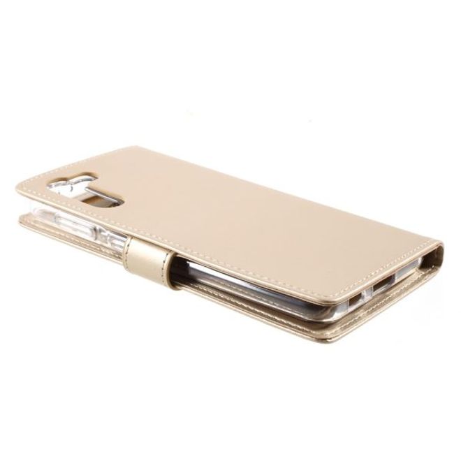 Goospery - Samsung Galaxy S21+ Hülle - Leder Bookcover - Rich Diary Series - gold