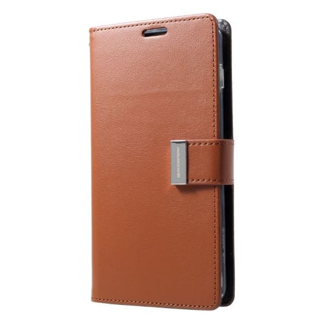 Goospery - Samsung Galaxy S21 Ultra Hülle - Leder Bookcover - Rich Diary Series - braun/schwarz