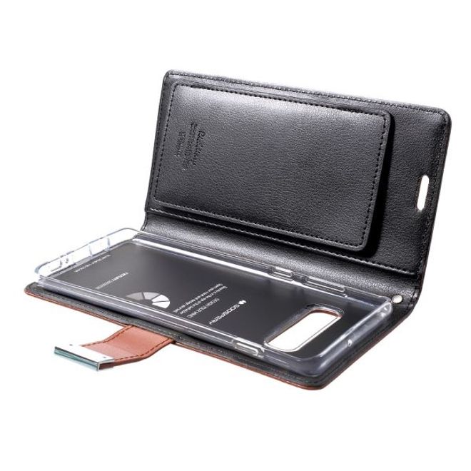 Goospery - Samsung Galaxy S21 Ultra Hülle - Leder Bookcover - Rich Diary Series - braun/schwarz