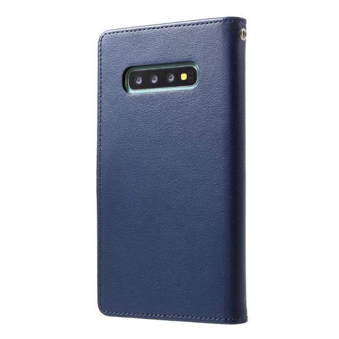 Goospery - Samsung Galaxy S21 Ultra Hülle - Leder Bookcover - Rich Diary Series - navy/lime