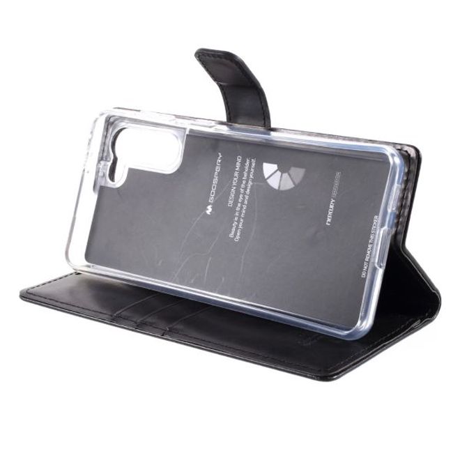 Goospery - Samsung Galaxy S21+ Hülle - Leder Bookcover - Bluemoon Diary Series - schwarz