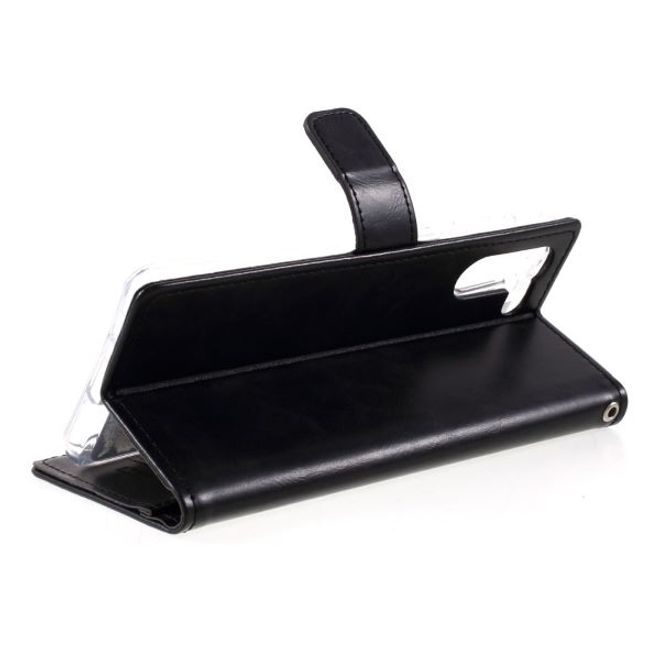 Goospery - Samsung Galaxy S21+ Hülle - Leder Bookcover - Bluemoon Diary Series - schwarz