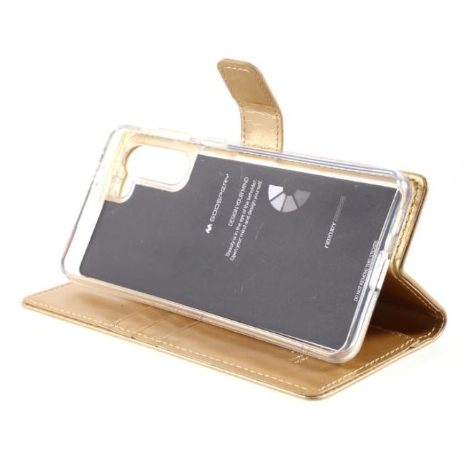 Goospery - Samsung Galaxy S21+ Hülle - Leder Bookcover - Bluemoon Diary Series - gold