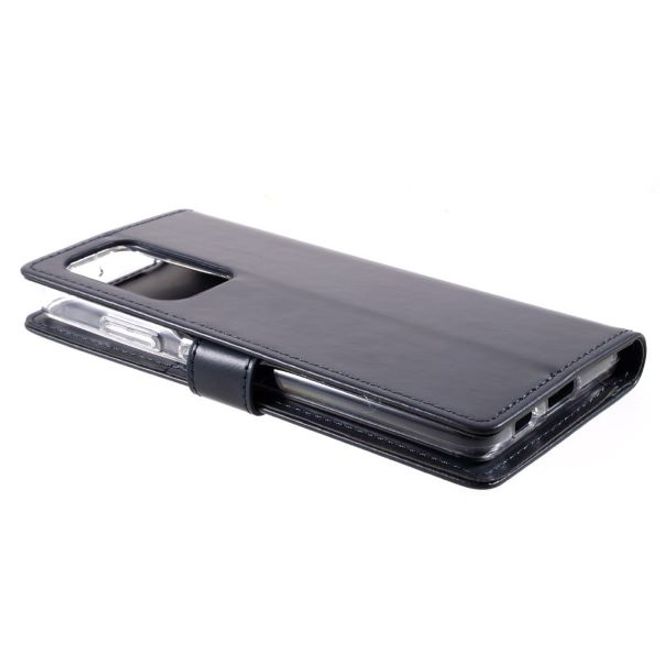Goospery - Samsung Galaxy S21 Ultra Hülle - Leder Bookcover - Bluemoon Diary Series - schwarz