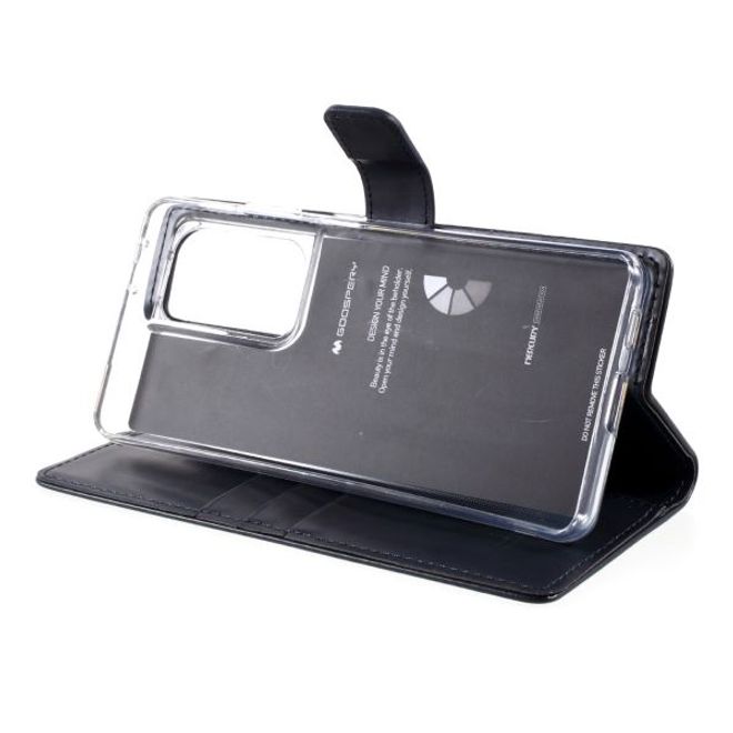 Goospery - Samsung Galaxy S21 Ultra Hülle - Leder Bookcover - Bluemoon Diary Series - schwarz