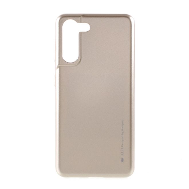 Goospery - Samsung Galaxy S21+ Handy Hülle - TPU Soft Case - i Jelly Metal Series - gold