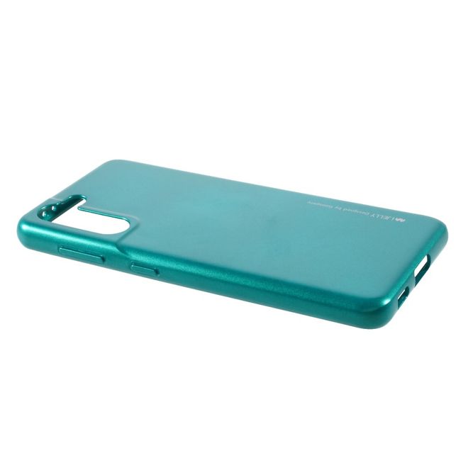 Goospery - Samsung Galaxy S21+ Handy Hülle - TPU Soft Case - i Jelly Metal Series - grün