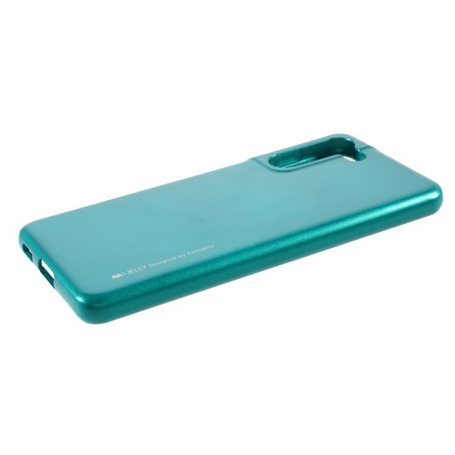 Goospery - Samsung Galaxy S21+ Handy Hülle - TPU Soft Case - i Jelly Metal Series - grün