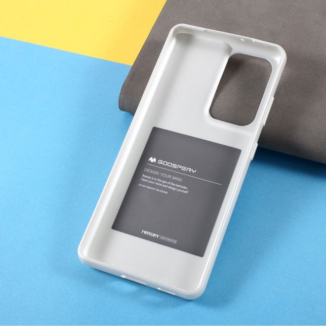 Goospery - Samsung Galaxy S21 Ultra Handy Hülle - TPU Soft Case - i Jelly Metal Series - grau